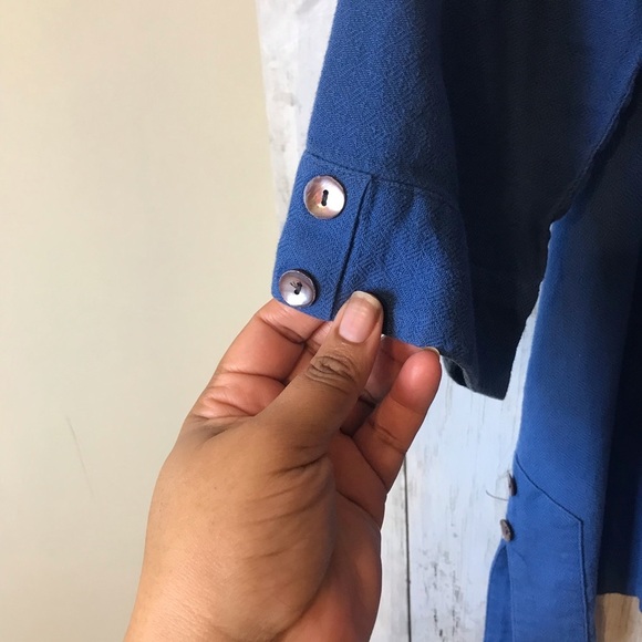 Soft Surroundings Women’s Blue Tunic 3/4 Length Sleeve Top Small - Picture 10 of 16